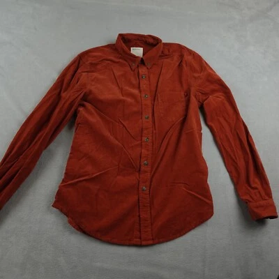 Camisa Life After Denim Abotonada Para Hombre M Naranja Pana Texturizada Otoño Foto 1 de 4