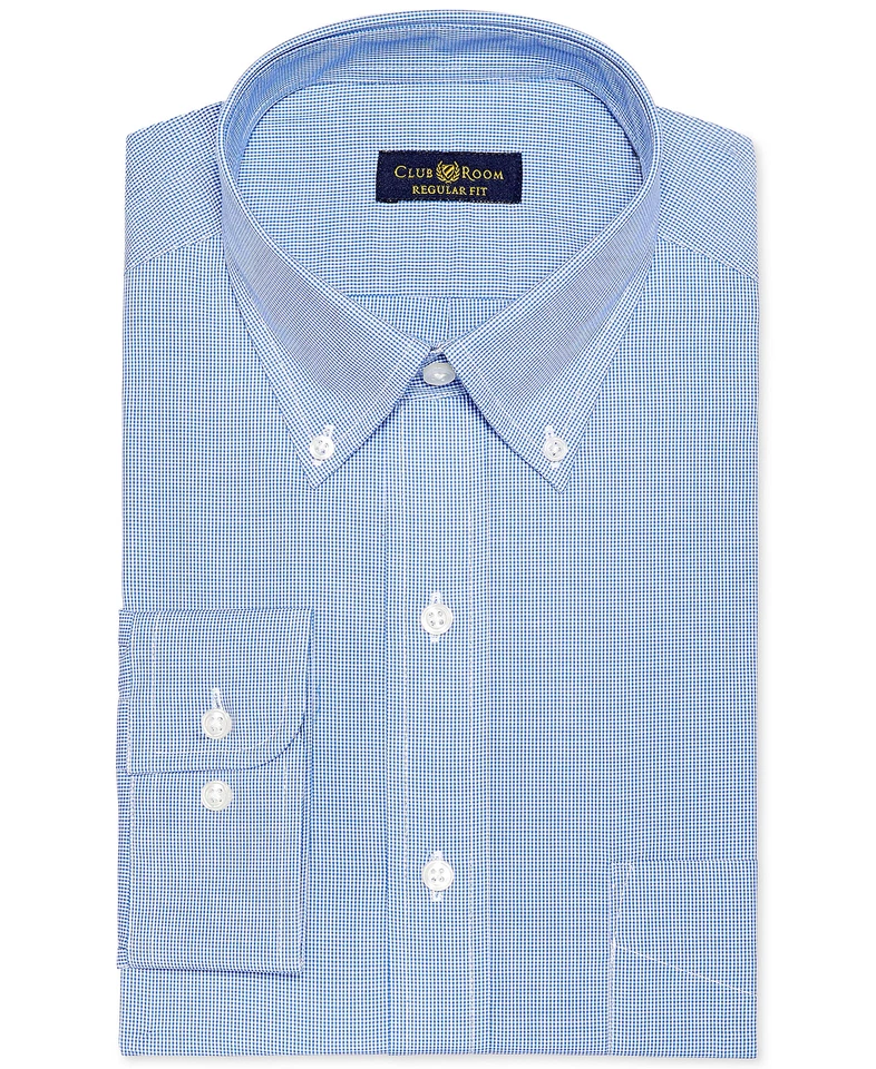 Camisa de vestir Club Room Estate para hombre de ajuste regular (15-32/33, azul francés) Foto 1 de 1