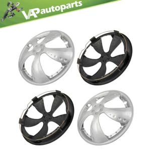Set of 4 15" Wheel Covers Rim Skins Hub Caps Snap On For R15 Tires Rim Silver - Picture 1 of 10
