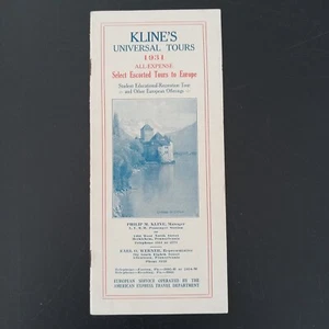 RMS OLYMPIC White Star Line Kline Universal Tours Cruise Brochure 1931 - Picture 1 of 11