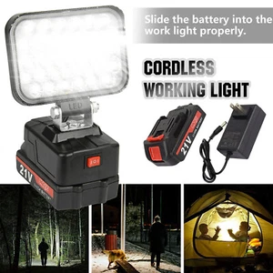 21V 1800LM Cordless Super Bright LED Work Light with 2 Batteries & Fast Charger - Picture 1 of 12