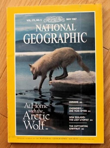 National Geographic mayo 1987; lobos; Ucrania; Chernobyl; Nueva Zelanda; kiwi - Imagen 1 de 17