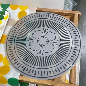 Ikea TUVIRIS Place mat, gray-green/patterned plastic, 14 ½ " (SET OF 4) NEW - Picture 1 of 4