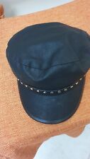 GIO CELLINI - Cappello Basco donna in ecopelle borchiato nero