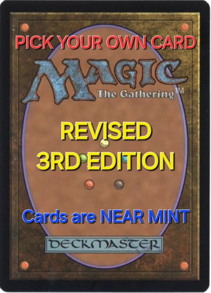 MAGIC THE GATHERING 1994 REVISED 3RD EDITION PICK YOUR CARD ⚪️🔴🔵🟢⚫️🟤 - Image 1 of 1