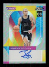 2023 Leaf Vivid #BA-JS1 Jeremy Sochan Prismatic Auto #'d /40
