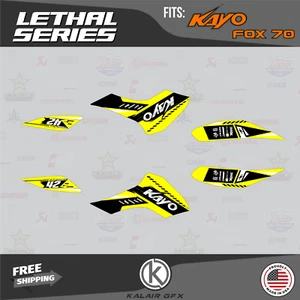 Graphics Kit for Kayo Sports Fox-70 AY-70 Storm-70 All Years Lethal - YELLOW - Picture 1 of 6
