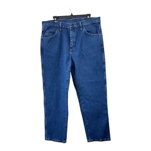 NWT Rustler Classic Men’s 35x30 HeavyWeight Denim Blue Jeans Relaxed Fit B1-2-17 - Picture 1 of 8