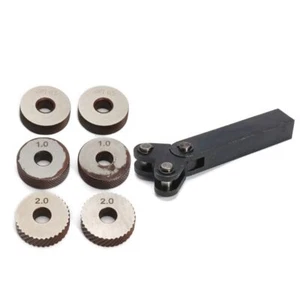 Diagonal Wheel Linear Knurl Set Linear Knurl Set Lathe Cutter for Metal Lathe 7x - Picture 1 of 8