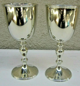 DE COLECCIÓN 6 1/4" ROYAL SELANGOR BRILLANTE BRILLANTE JUEGO DE 2 CÁLIZ COPA DE PELTRE SIN USAR, EN CAJA - Imagen 1 de 12