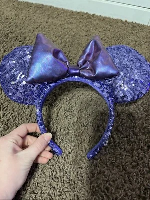 Purple Sequin Minnie Mouse Ears Headband 2019 - Image 1 of 4