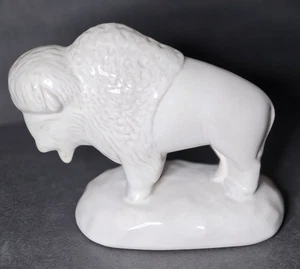 FRANKOMA POTTERY WHITE BUFFALO BISON JONIECE FRANK LIMITED EDITION 866 OF 2000 - Picture 1 of 12