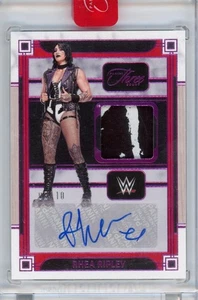 2024 Panini Three Count WWE Rhea Ripley Auto Autograph Relic FOTL Pink #d 03/10 - Picture 1 of 2