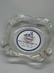 Vintage Enco Gas And oil Advertisement Ash Tray Petroleum Nice Condition - Picture 1 of 2