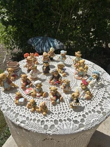 Cherished Teddies Lot Of 23 Enesco Hand Painted Numbered Figurines Couple Rare - Picture 1 of 7