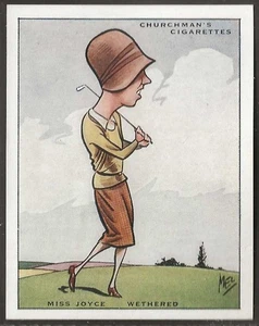 CHURCHMAN-PROMINENT GOLFERS 1931 (L12 LARGE SIZE)-#10- JOYCE WETHERED - Picture 1 of 2