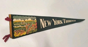 Vintage Filz New York State Thruway Wimpel Souvenir Reise volle Größe - Bild 1 von 3