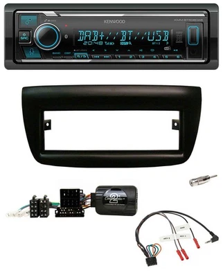 Kenwood Bluetooth Lenkrad DAB USB Autoradio für Fiat Doblo 2012-2015 schwarz - Bild 1 von 4