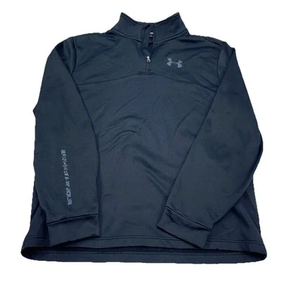 Sudadera Under Armour Hombres Mediana Negra Pullover Suéter Cuarto Cremallera Golf A55 Foto 1 de 4