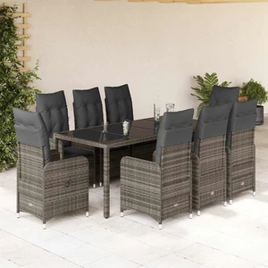 Gartenmöbel Bistroset Sitzgruppe Garnitur Balkon mit Kissen Poly Rattan vidaXL - Bild 1 von 58