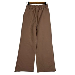 Tkees Hose weites Bein Damen French Terry Pull On Stretch braun Größe 1 Small - Bild 1 von 5