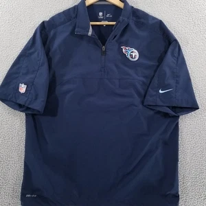 Tennessee Titans Pullover Nike On FIeld Large Dri FIt Short Sleeve 1/4 Zip Coach - Picture 1 of 15