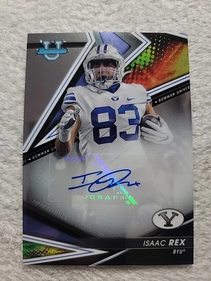 Isaac Rex Base 2022 Bowman's Best University Best Of 2022 Autograph BYU Cougars  - Image 1 of 2