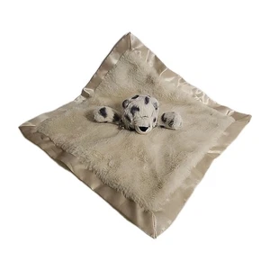 Cloud Island Spotted Leopard Cream Lovey Blanket Satin Edged Border - Picture 1 of 3