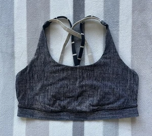 Sujetador deportivo corto acolchado espalda cruzada doble correa Lululemon mediano 8 mujeres azul - Imagen 1 de 5