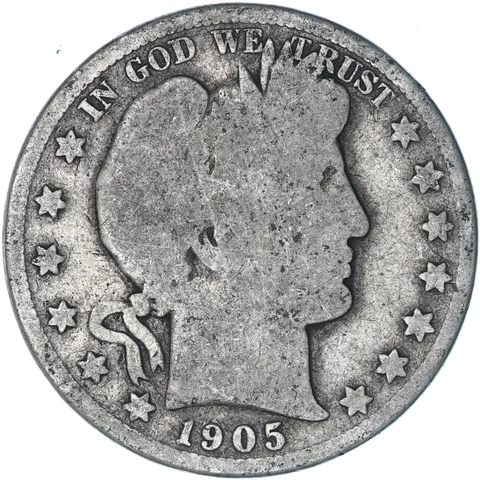 1905 S Barber Half Dollar 90% Silver About Good See Pics X196 Cover