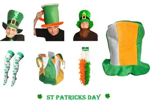 Saint St Patrick's Day Green White Irish Fancy Dress Ireland Accessories Costume - Picture 1 of 36