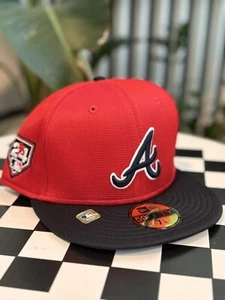 Atlanta Braves New Era 2024 Spring Training Low Profile Fitted Hat 7 1/8 - Picture 1 of 5