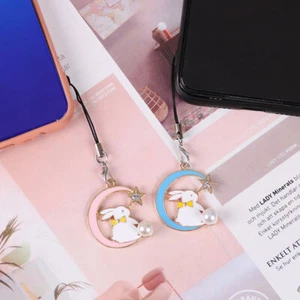 2 Pcs Alloy Pendant Keychain Men and Women Phone Cute Animal Charms Straps - Zdjęcie 1 z 12