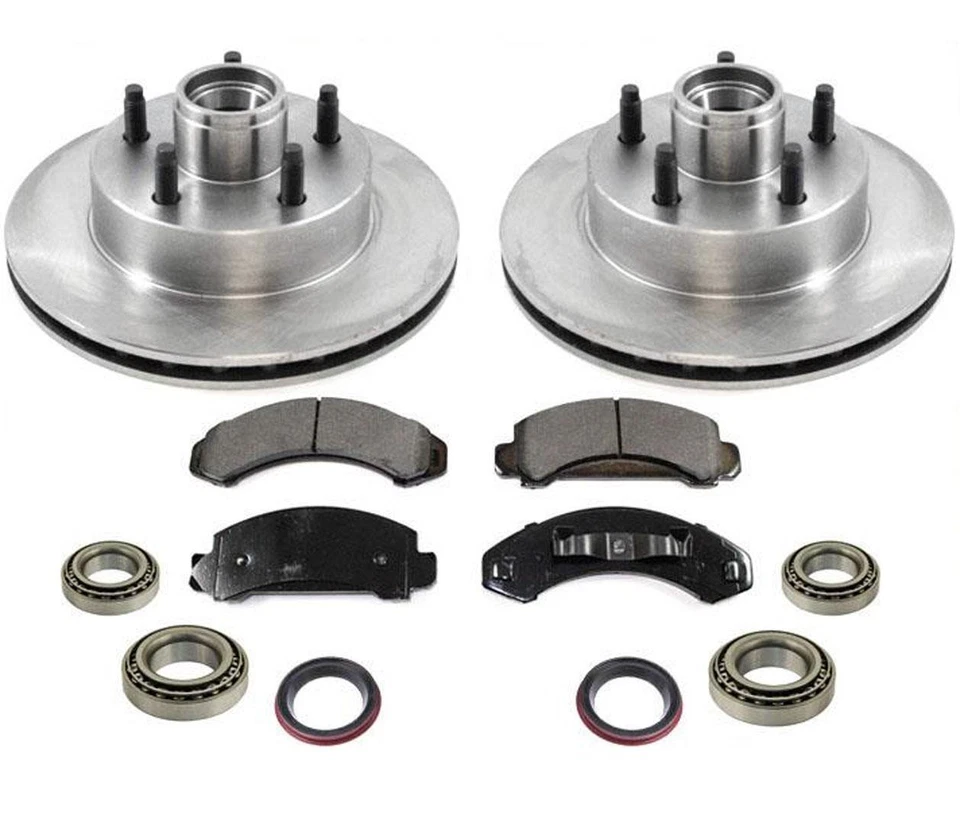 Front Disc Brake Rotors Pads Bearings for REAR-WHEEL-DRIVE Ford Ranger 1983-1994 - Image 1 of 1