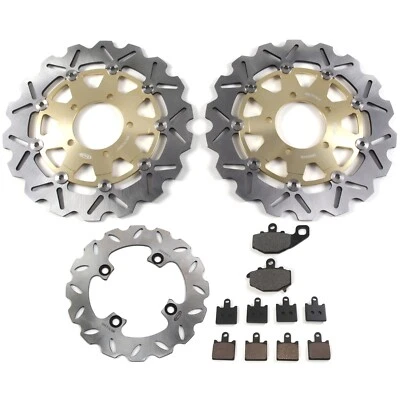 Pastillas de rotores de disco de freno delanteras traseras para Kawasaki Ninja ZX10R 2004-2007 ZX6R 05-06 Foto 1 de 4