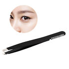 Stainless Steel Eyelash Extension with Brush Comb (Black)