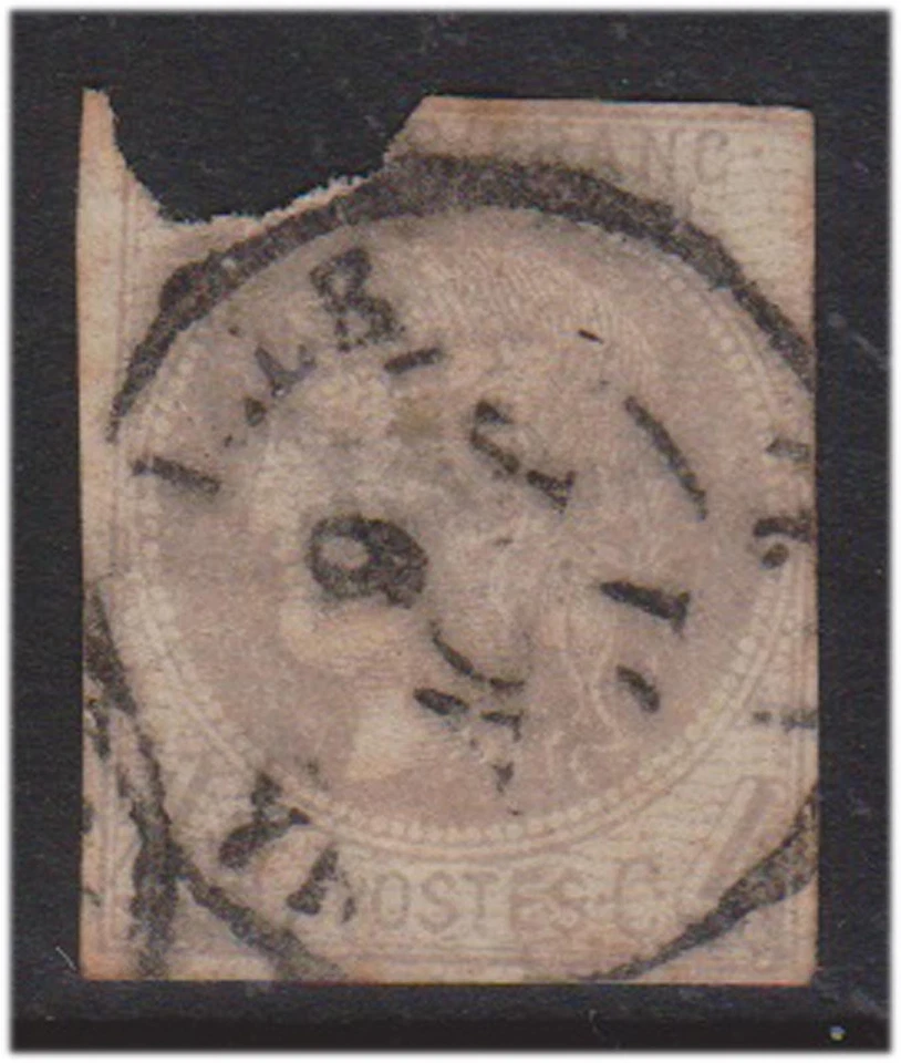 (K130-43) 1870 France 4c grey CARES (space filler) (AQ) (v) - Image 1 of 1