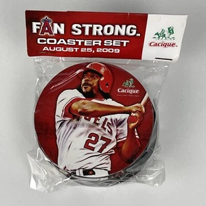 Angels Coaster Stadium Giveaway 2009 nuevo sin abrir ~ juego de 4 Guerrero, Abreu - Imagen 1 de 2