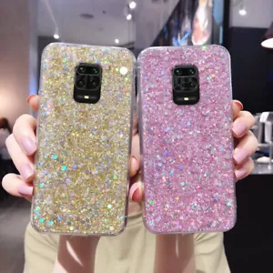 Bling Glitzer stoßfeste Silikonhülle Abdeckung für Xiaomi Redmi Note 10 9s 8 7 Pro - Bild 1 von 19