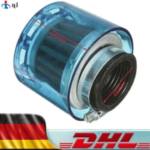 Universal KFZ Sport Luftfilter 45mm Blau ATV 50cc 110cc 125cc 140cc Wasserdicht - Bild 1 von 7