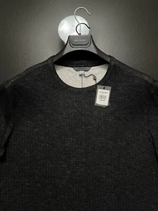 Camisa de lujo John Varvatos Collection - Arrugada - Heritage 2019 negra - $168 nueva con etiquetas - Imagen 1 de 14