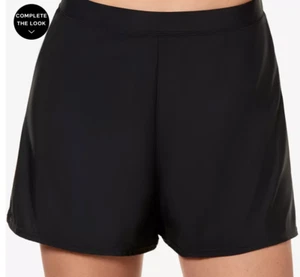 Miraclesuit All Over Slimming Swim Shorts Black Size 16 Shapes & Slims New w/tag - Picture 1 of 7