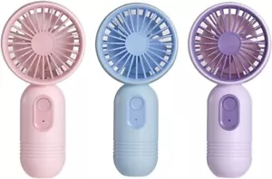 Portable Handheld Mini Fan, USB Rechargeable Personal Fan, Battery Operated Mini - Picture 1 of 6