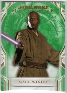 STAR WARS 2018 TOPPS MASTERWORK GREEN PARALLEL BASE 3 MACE WINDU 32/99