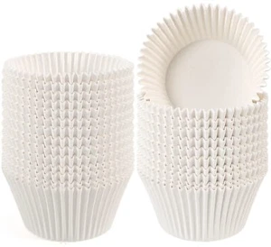 300 Pack Jumbo Cupcake Muffin Liners Greaseproof Large White Baking Cups - Picture 1 of 8