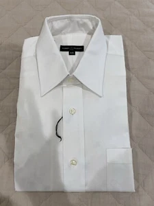 NEW Robert Talbott 15-35 White Spread Collar Long Sleeve Cotton Shirt - Picture 1 of 4