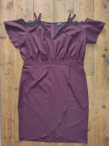 Girls On Film Cold Shoulder Midi Wrap Style Dress - size 20 - Picture 1 of 6