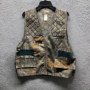 Vintage RealTree Sports A Field Vest Adult Large Camouflage Shooter Mens Hunters