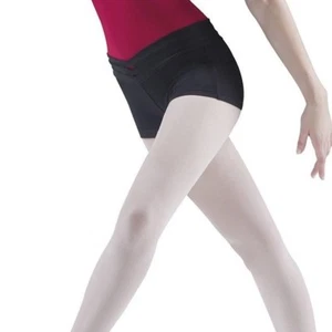 NWT Dance Mirella Black Booty Shorts Chevron V Band Ladies Small Adult M6009LM - Picture 1 of 6