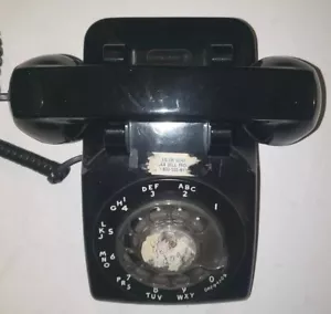 VTG Black Bell Telephone System 500DM Western Electric Rotary Dial Phone *Prop* - Picture 1 of 9